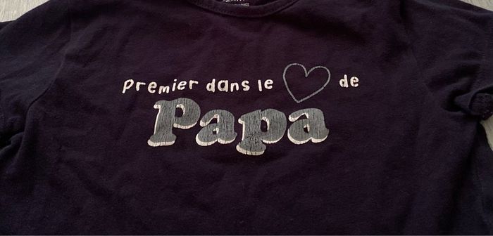 T-shirt « premier dans le cœur de papa » - photo numéro 2