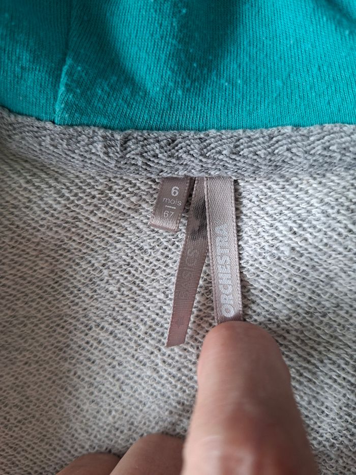 🌷N°11🌷Veste à capuche - Orchestra - 6 Mois🌷 - photo numéro 6