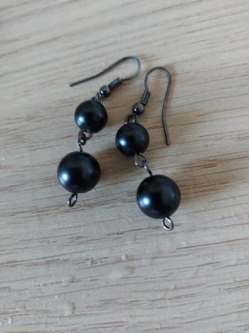 Boucles d'oreilles noires
