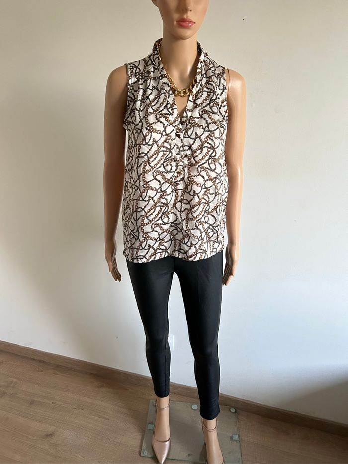 Blouse imprimée sans manches Morgan taille 34 jamais portée - photo numéro 3