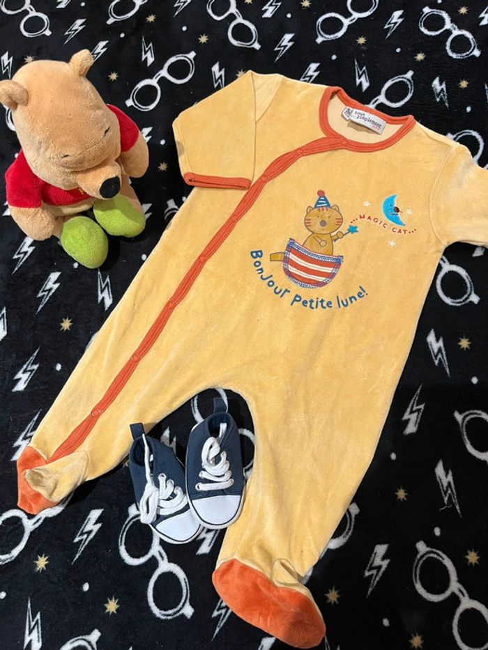 Pyjama une pièce en velour 9 mois garçon
