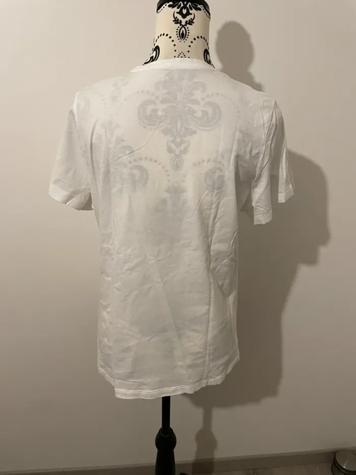 T-shirt Puma blanc logo rose neuf taille XL - photo numéro 7