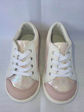 Chaussures basket fille en cuir arc en ciel Point 20 Made in France 🇨🇵