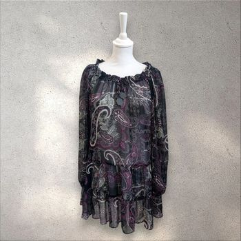 Tunique à motifs légère en transparence taille L