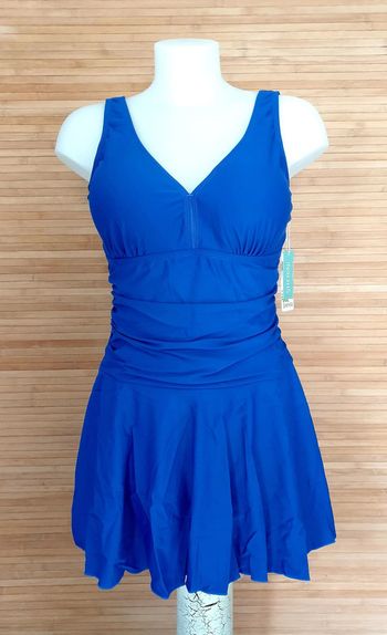 Maillot de bain une pièce avec short sous la jupe Shekini bleu Taille L
