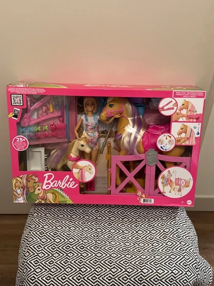 Barbie - Coffret Toilettage des Chevaux - 3 ans et plus