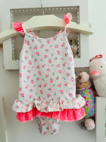 Maillot de bain fleurie fluo