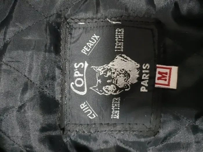 Manteau cop's paris en cuir taille M - photo numéro 6