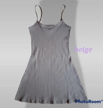 Robe beige côtelé 🌸