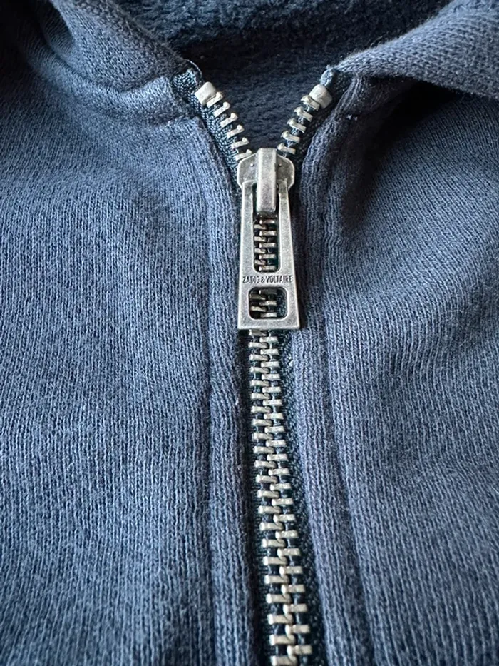 Sweat zippe bleu marine zadig et voltaire - photo numéro 7