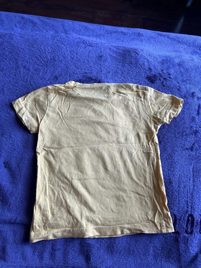 T-shirt manches courtes garcon en coton jaune motif console de jeu U essentiel taille 4ans - photo numéro 3
