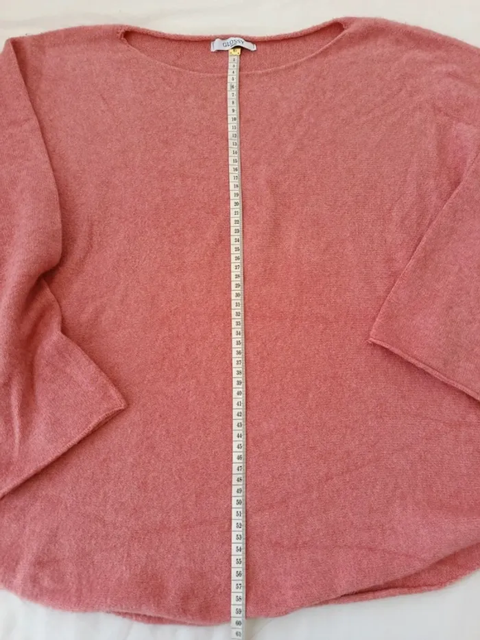 Jolie pull d'hiver chaud rose Glossy Paris made in Italy taille 38 - photo numéro 5