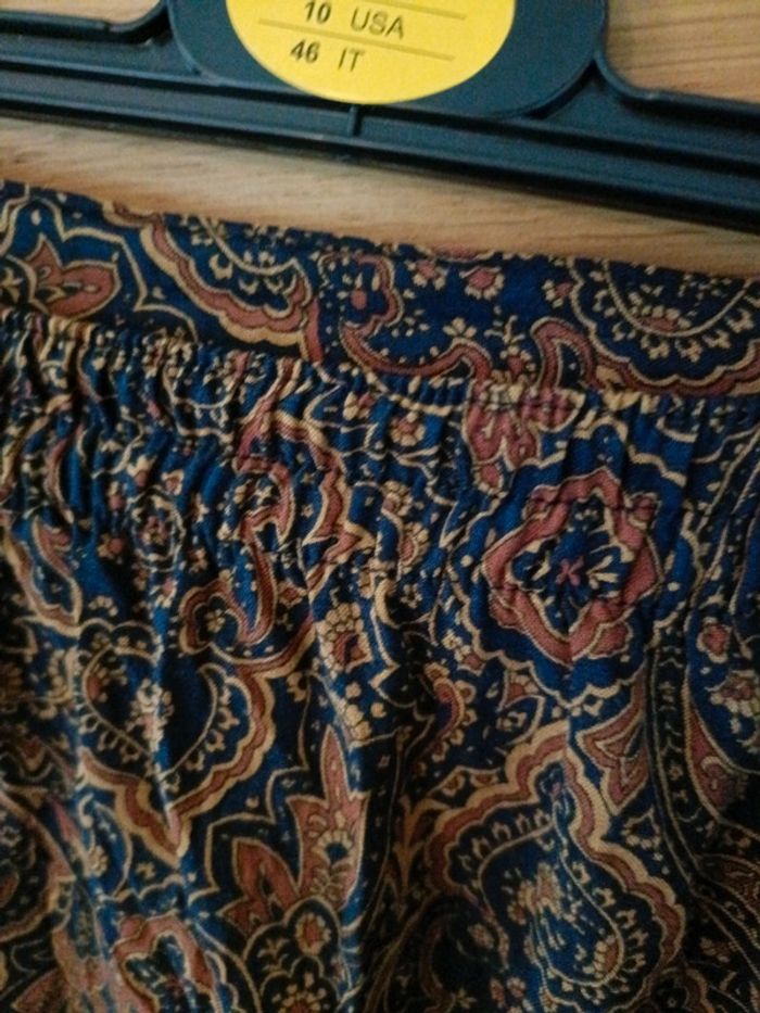 Jupe motifs marron marine st Michaël - photo numéro 3