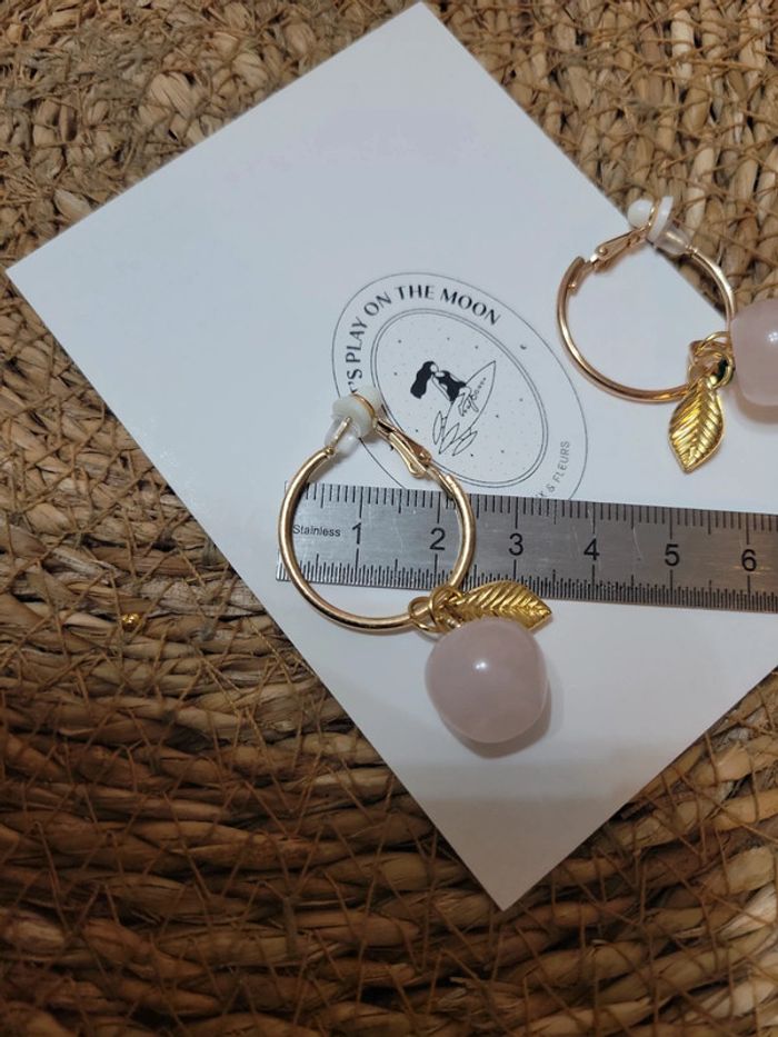 Clips petites pommes quartz rose - photo numéro 8