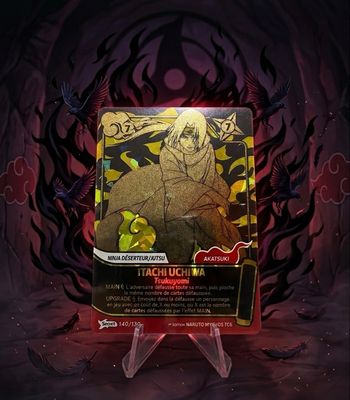 Itachi Uchiha - Tsukuyomi - SECRET RARE 140/130 - Naruto Mythos TCG 