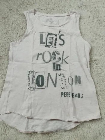 Débardeur rose pâle pepe jeans 10 ans