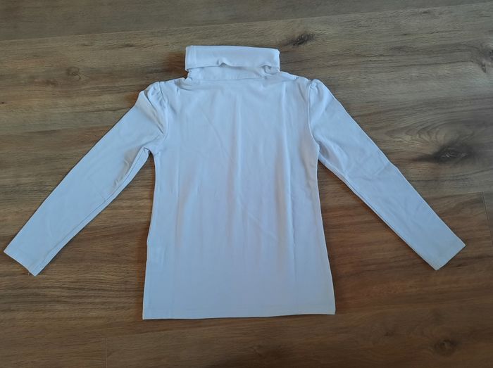 T shirt/sous pull à col roulé blanc TAO 8 ans - photo numéro 3