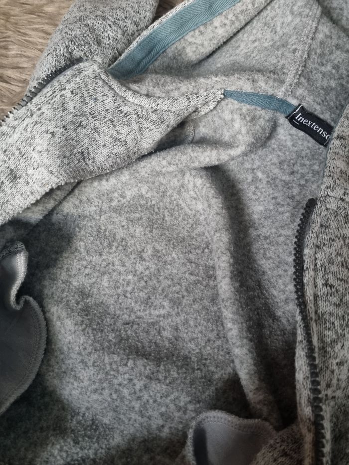 Gilet gris chiné zippée à capuche 4ans - photo numéro 5