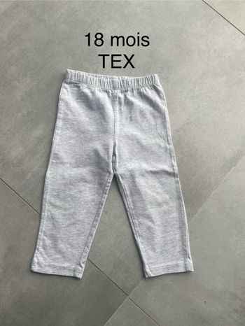 Legging 18 mois gris chiné tex
