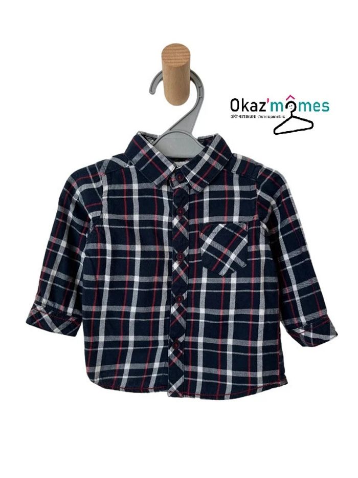 Chemise manches longues à carreaux - Z Grain de blé 3 mois (59cm)