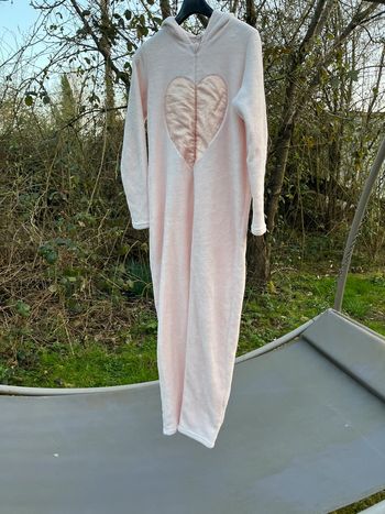 Grenouillère Licorne Cœur   Blanche et rose T L ou T 40/42