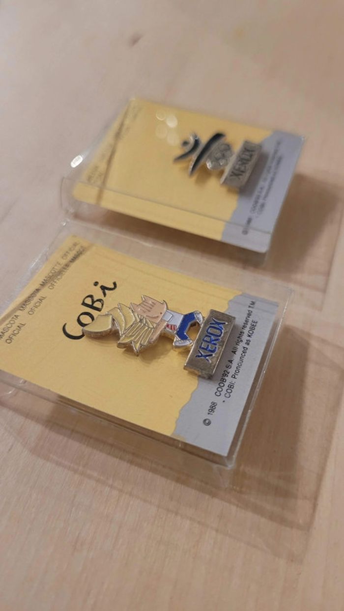 Lot Pins Jeux Olympiques Barcelona 92 Xerox Cobi logo collector - photo numéro 2