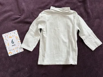 T-shirt manches longues col roulé Kiabi