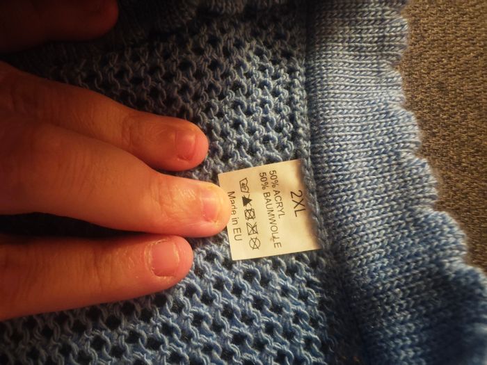Gilet bleu ajouré 2 poches taille 2xl (correspond à un 52/54) - photo numéro 3