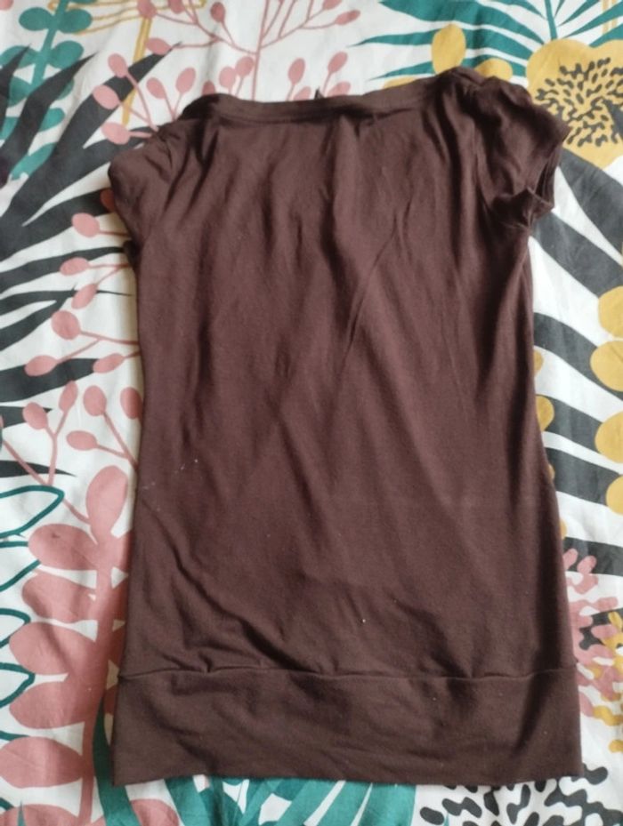 Tee shirt marron simple taille M - photo numéro 4