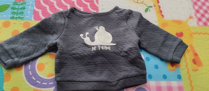 Sweat bébé garçon 1 mois