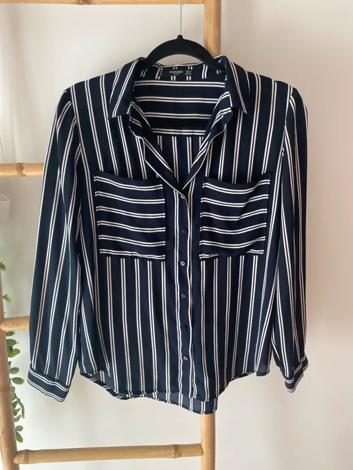 Chemise rayée marine