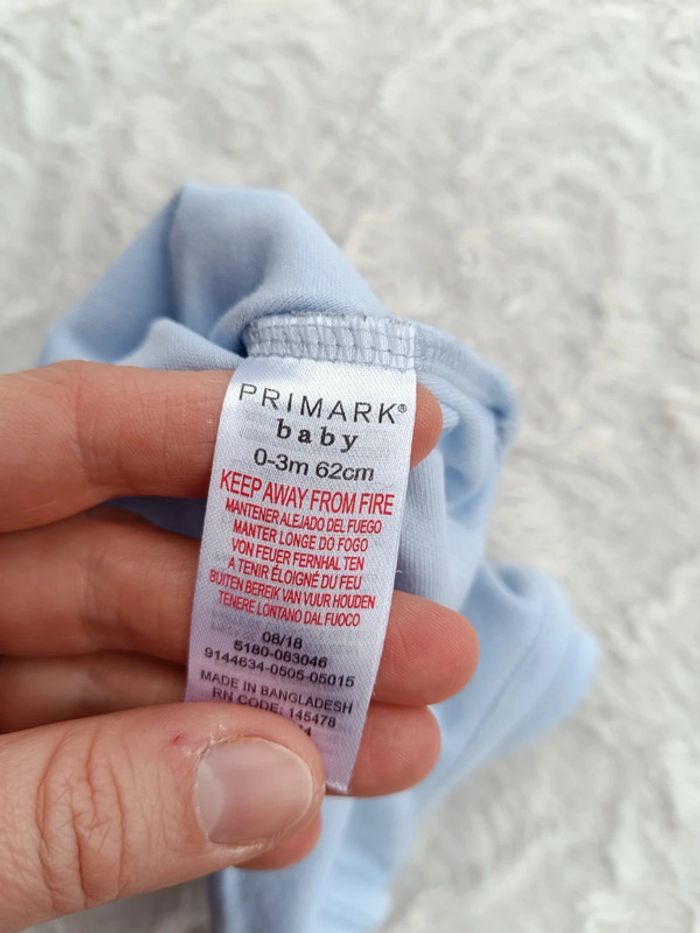 Body manches longues Garçon 3 mois cute Primark 100% coton - photo numéro 6