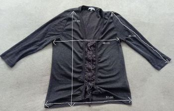 Gilet marron avec dentelle anglaise Jacqueline Riu