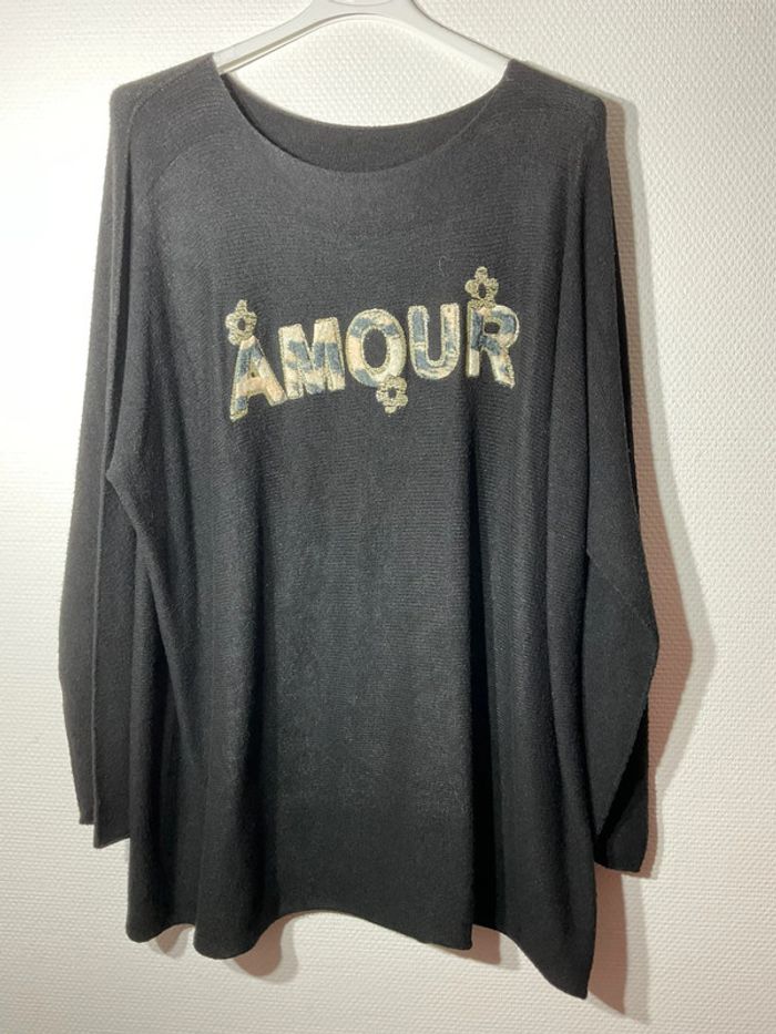 Pull « amour » femme taille unique (44-52)- vivichy - neuf avec étiquette