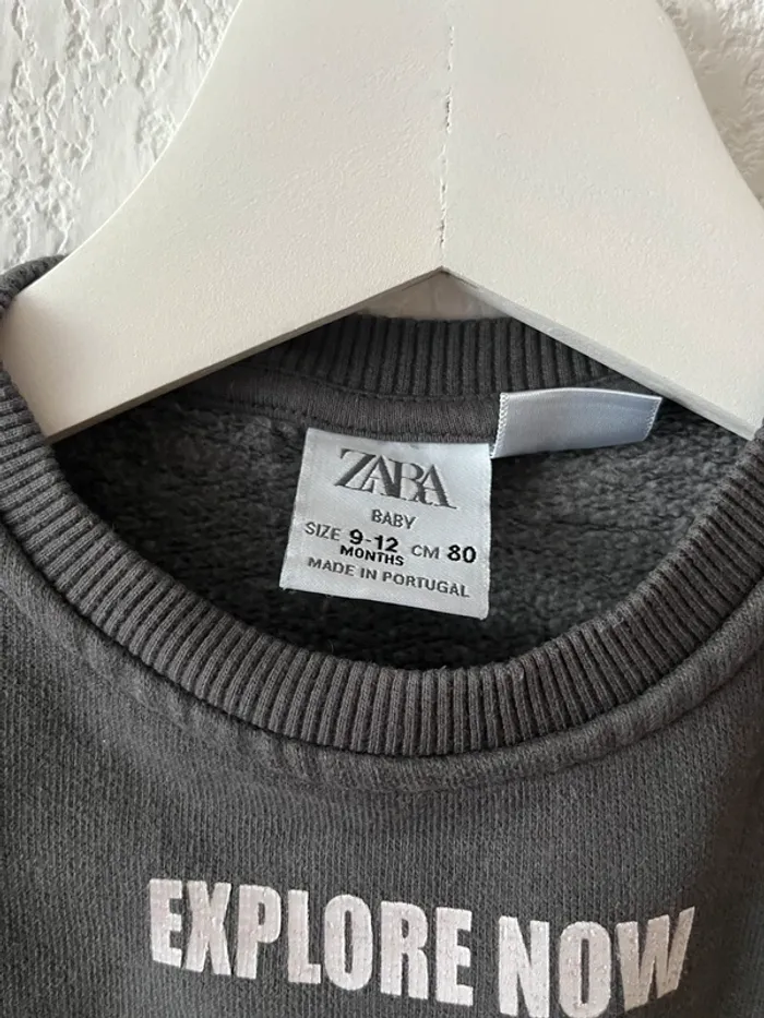 Sweat Zara Baby 9-12 mois gris Explore Now - photo numéro 4