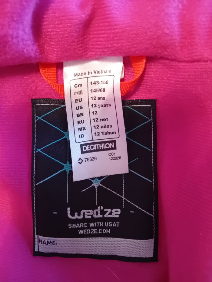 Manteau ski Wed'ze - photo numéro 4