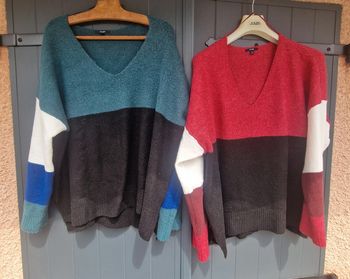 Lot pull tricolore bleu rouge blanc noir kiabi