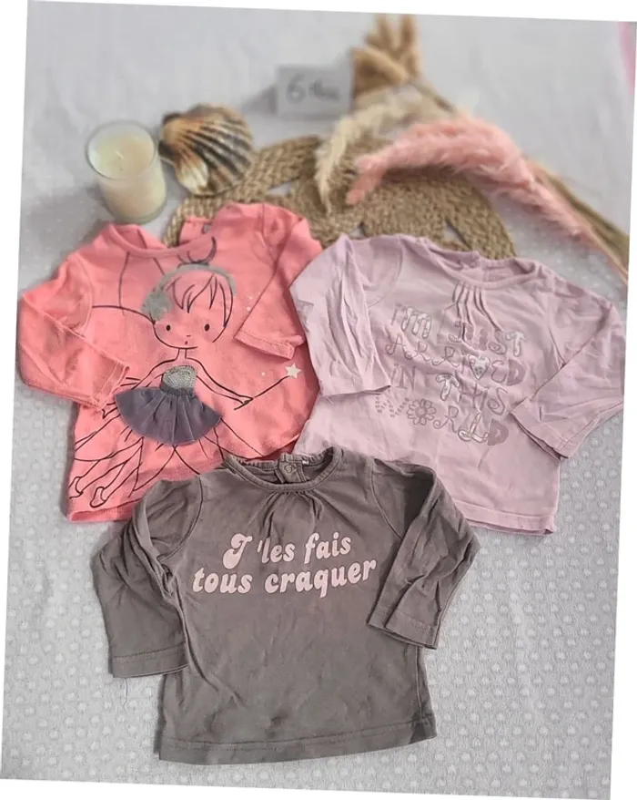Lot t-shirts 6 mois