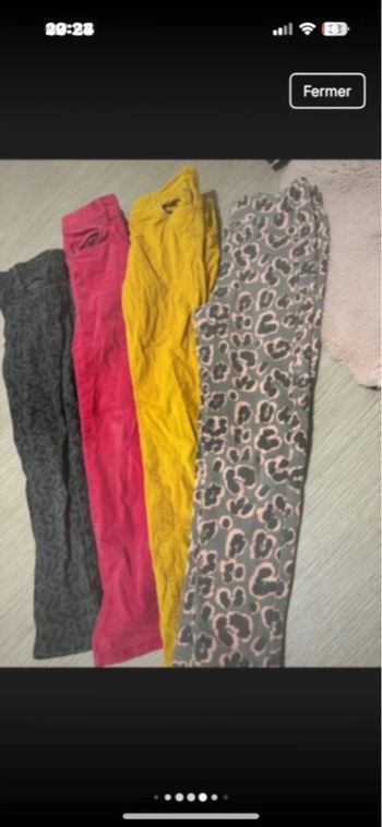 Lot 4 pantalons dpam velour
