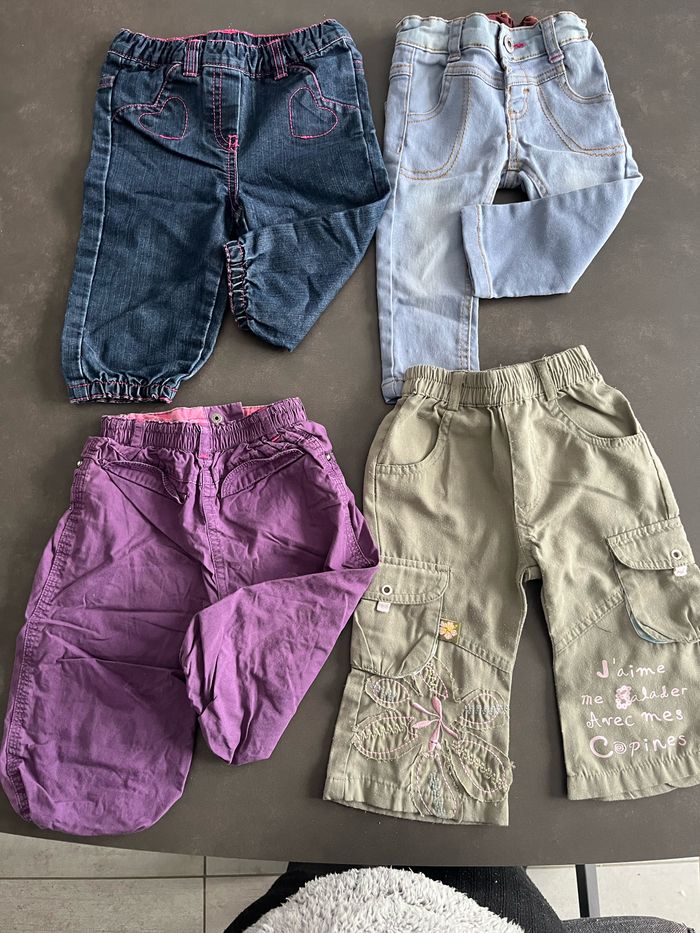 Lot pantalons 12mois fille