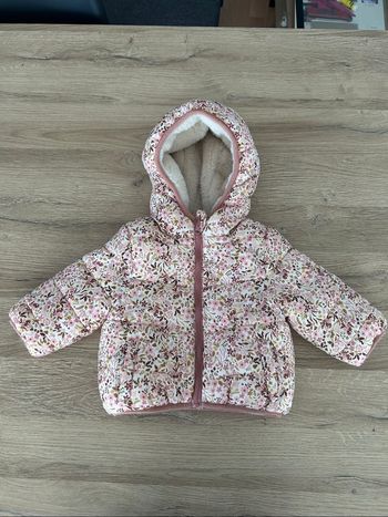 Manteau Doudoune fleuri réversible fille taille 12 mois 1 an Tape à l’œil TAO