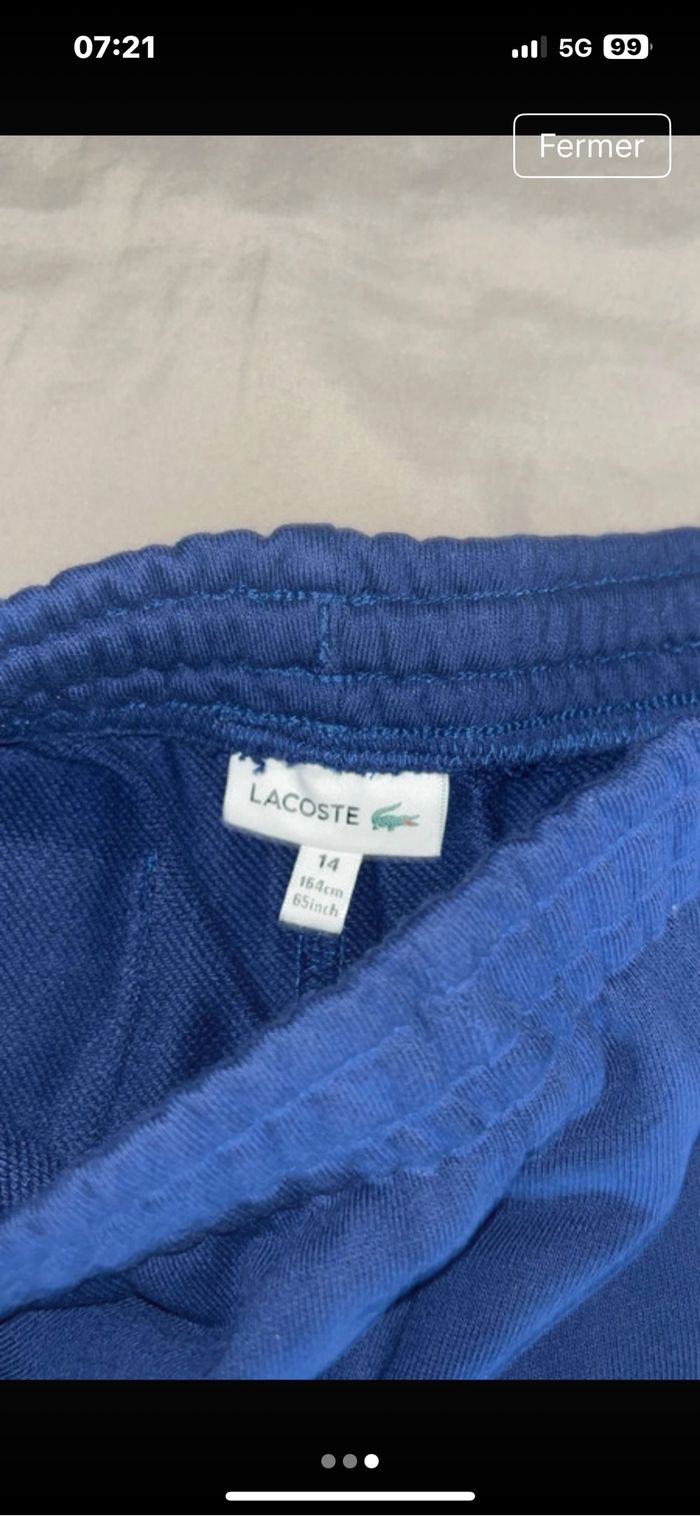 Bas de survêtement Lacoste bleu - photo numéro 3