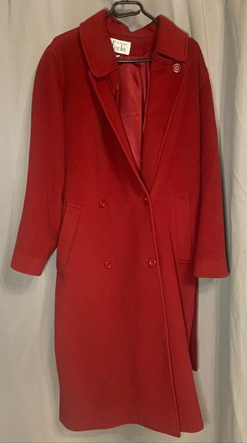 Manteau long »Fousk »rouge sombre