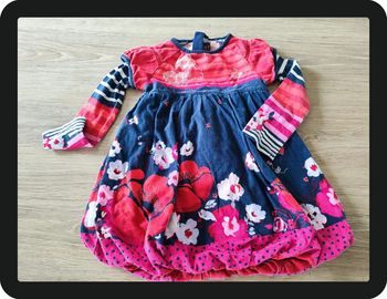 Robe bleu marine à fleurs Catimini 24 mois