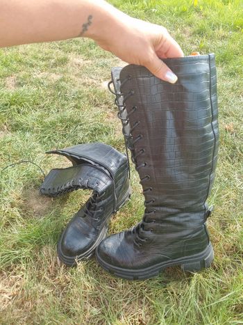 Botte imprimé croco