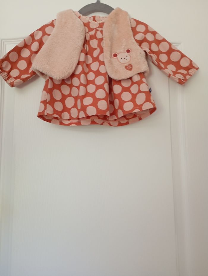 Ensemble robe été gilet polaire 6 mois - photo numéro 3