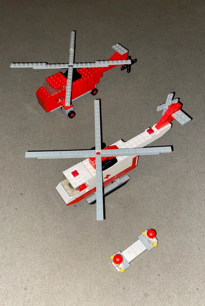 Vintage lot X2 Lego Helicopter 6691 + 691