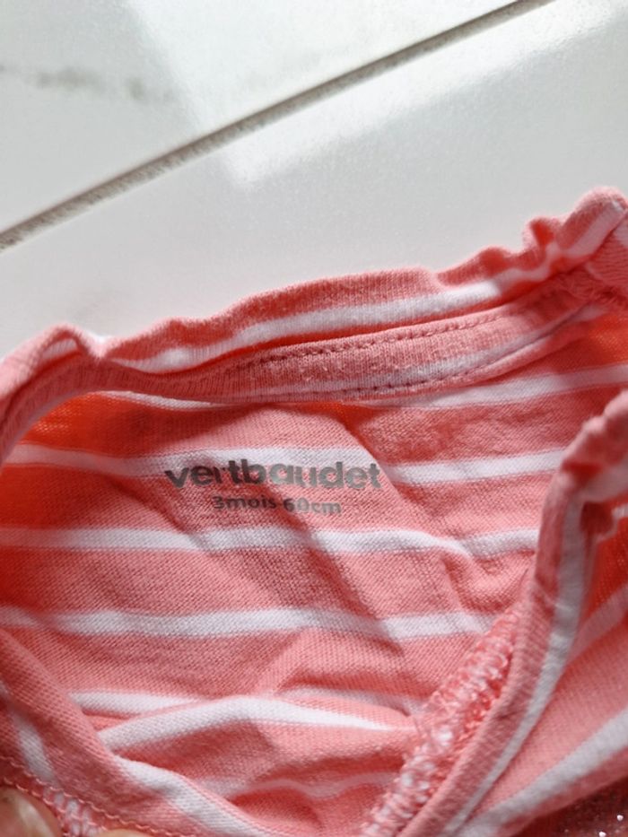 Lot 2 Tee-shirt ML 3 mois vertbaudet - photo numéro 9