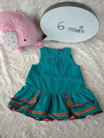 Robe velours Fille 6 mois fleurs Orchestra