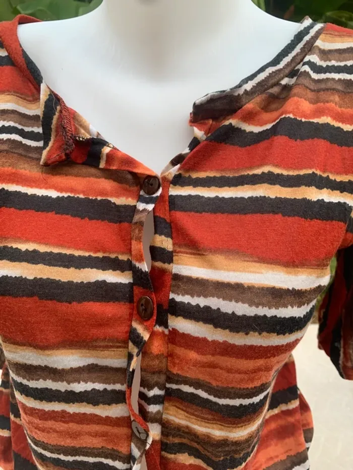 Blouse vintage manches 3/4 taille 36 - photo numéro 5